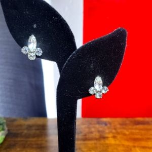 Vintage Silver Toned Screw Back Earrings